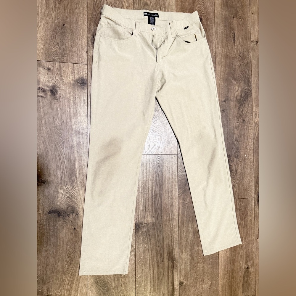 Travis Mathew Men's Light Khaki Performance Pants